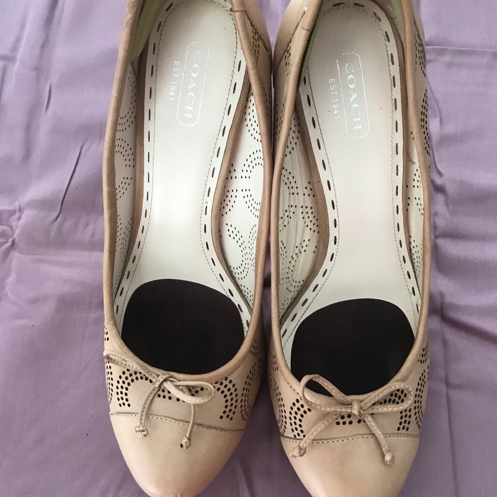 Well loved corked platform heels.